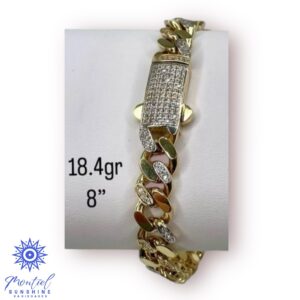 14 k Italian Cuban Bracelet