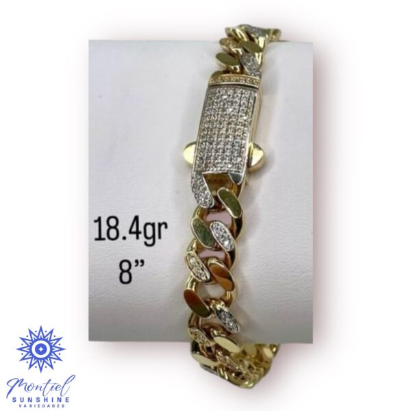 14 k Italian Cuban Bracelet