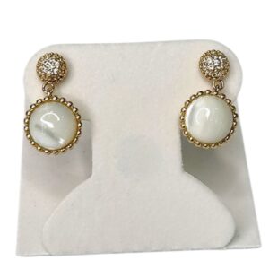 14k White Pearl Earrings