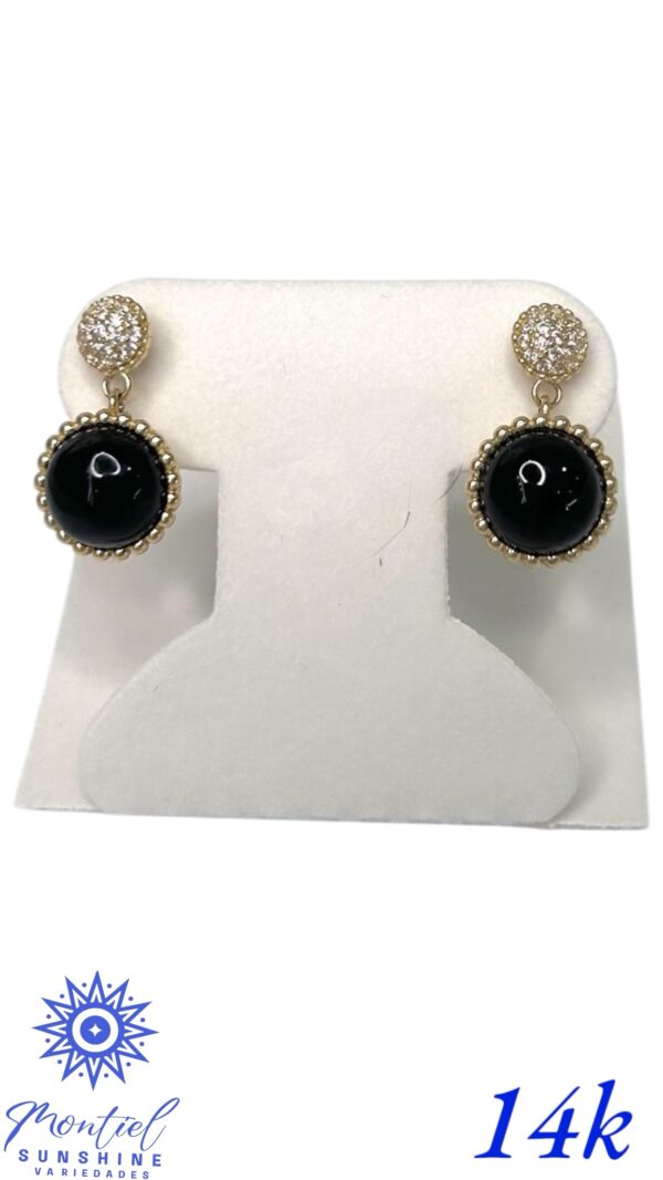 14k Black Pearl Earrings